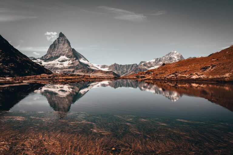 Zermatt reflection on the lake