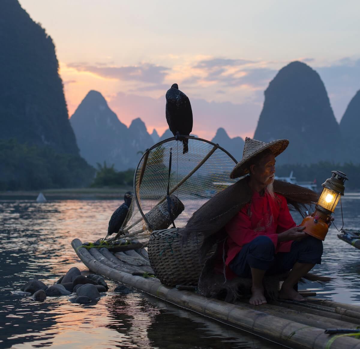 A Fisherman in Yangshuo, China