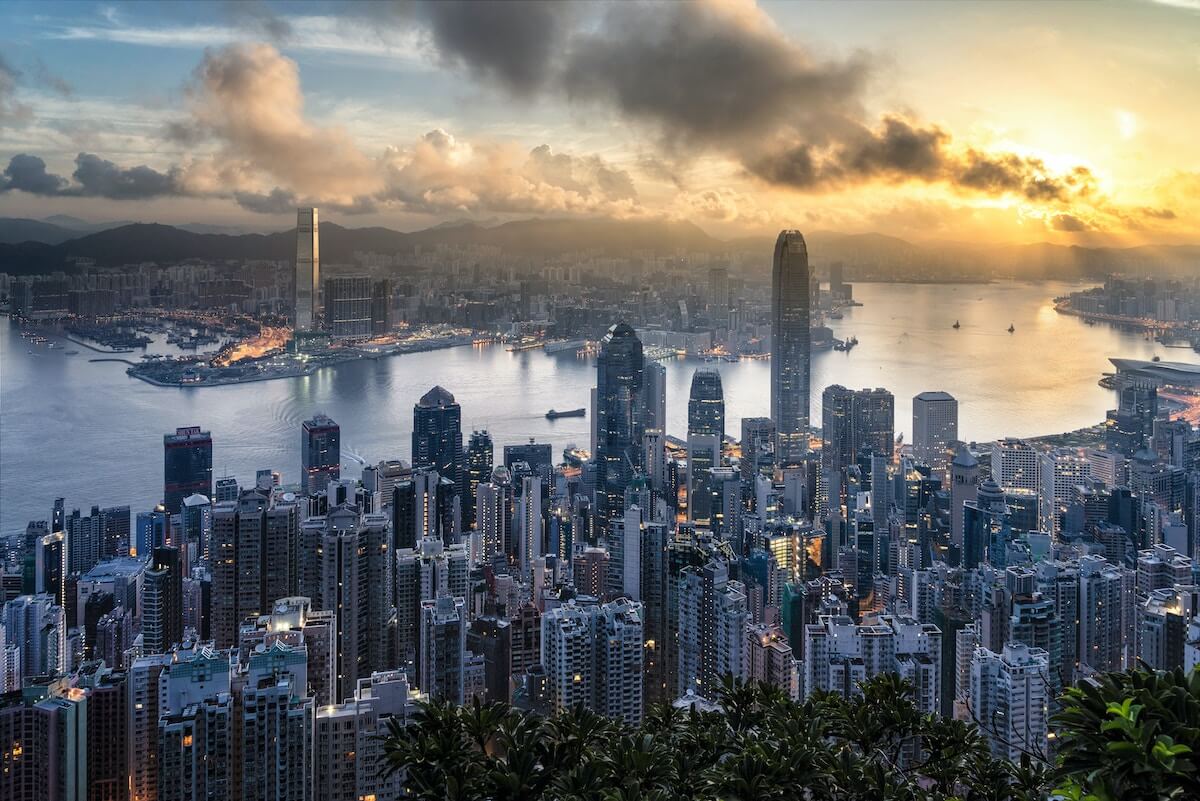 Hong Kong Skyline during Sunset