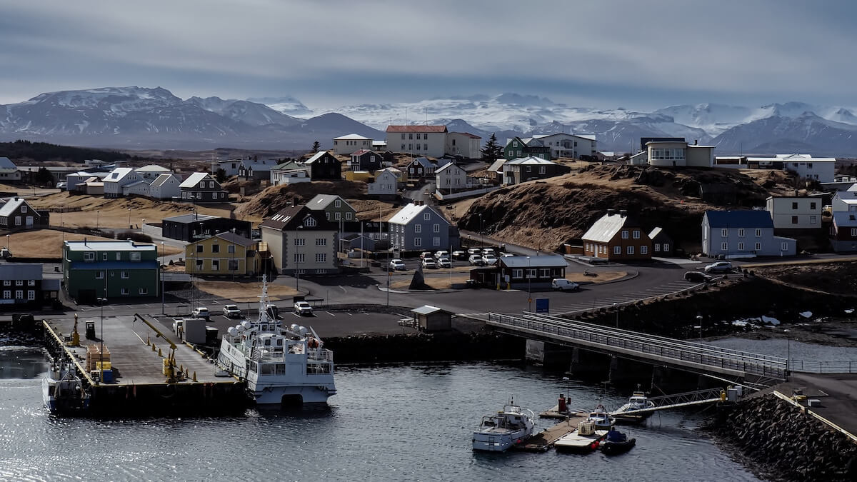 Small Icelandic Town in Snaefelsness