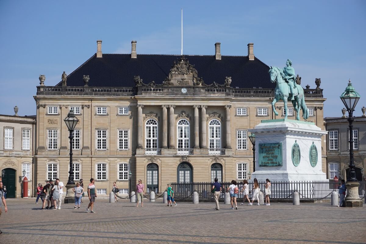 Amalienborg Palace in Copenhagen, Denmark