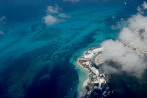 Cancun's Coast from the Air
