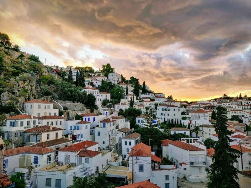 Sunset at Hydra, Greece