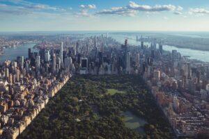 New York City Aerial with the south of Central Park