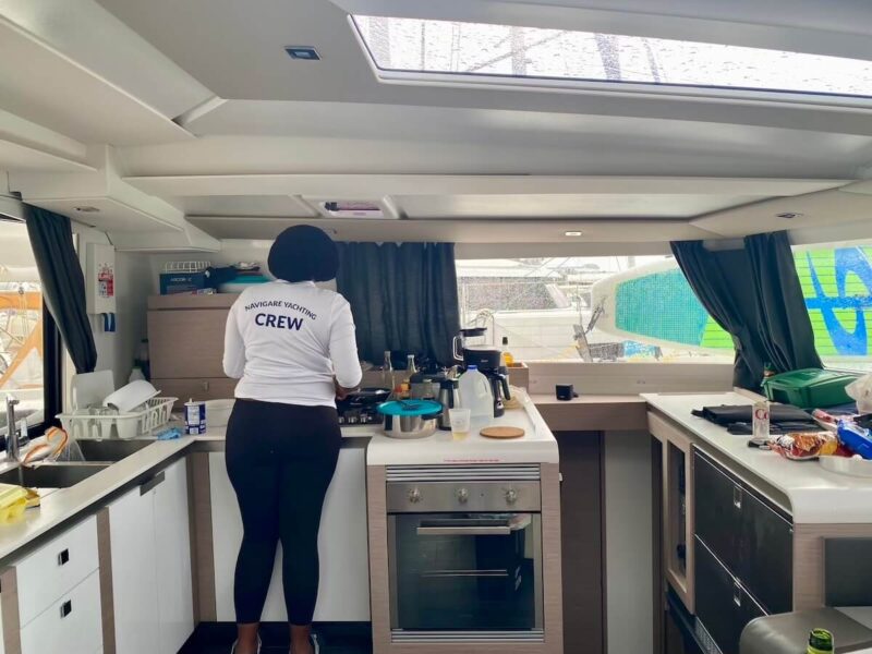 Abby at the Island Nomad Catamaran, BVI