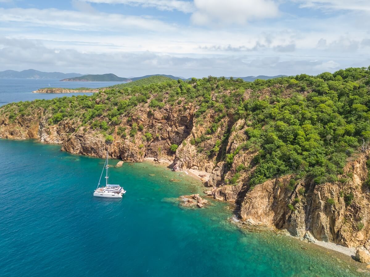 Aerial View of Norman Island, BVI