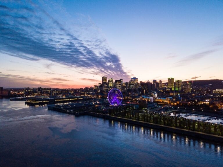 Montreal Sunset Aerial View