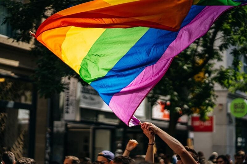 Pride Flag at a parade