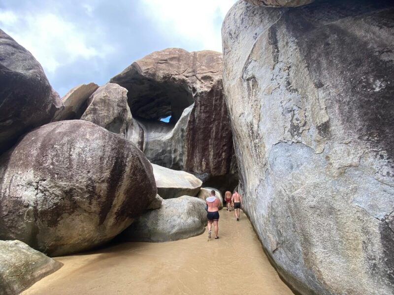 Walking in The Baths, BVI