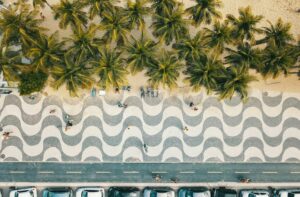 Copacabana Street Pattern on Sidewalk in Rio de Janeiro