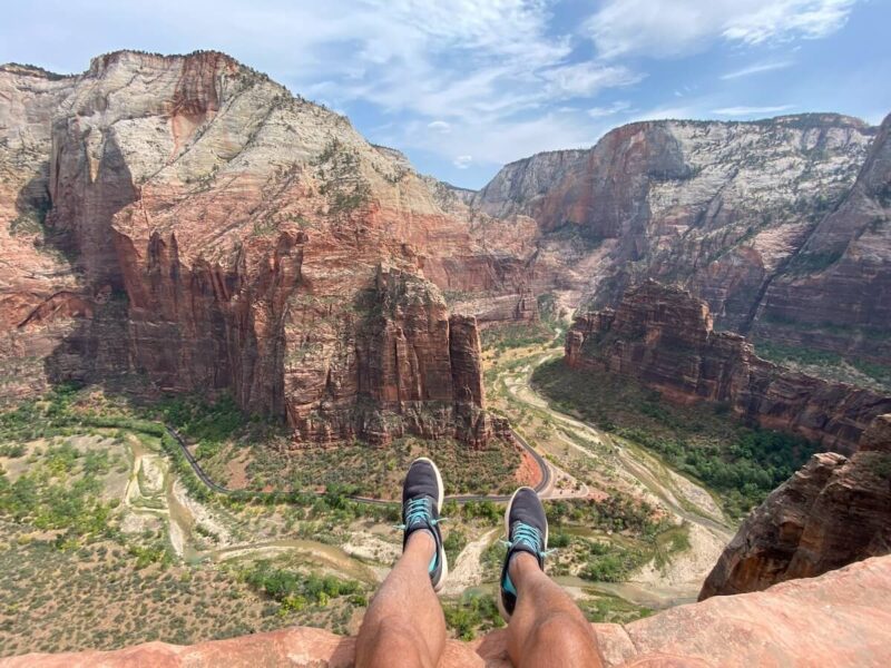 Norbert Sitting at Angel's Landing, Zion National Park