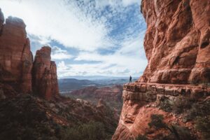 Norbert hiking in Sedona - Cathedral Rock