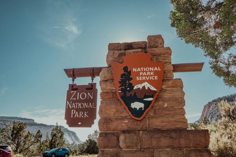 Zion National Park Entrance Sign