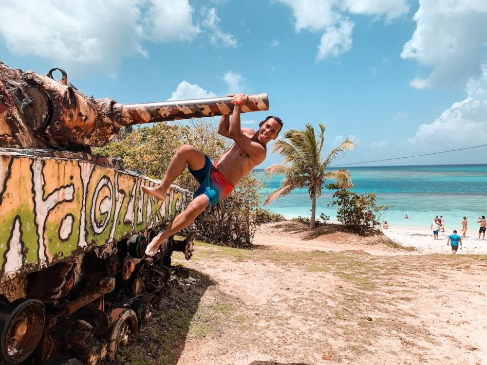 Norbert at the Tank in Culebra