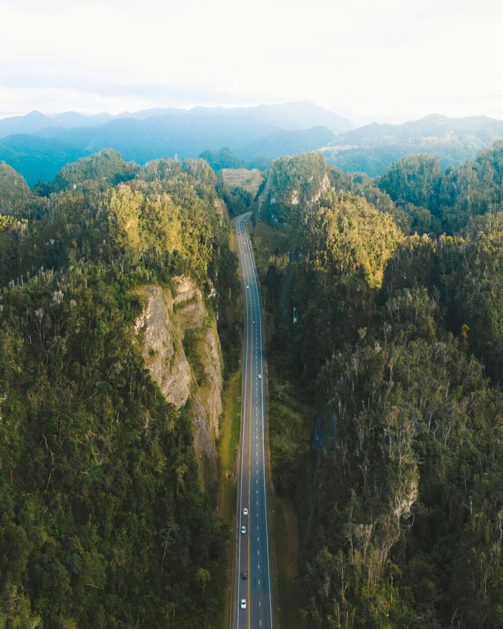 Road in the mountains in Puerto Rico