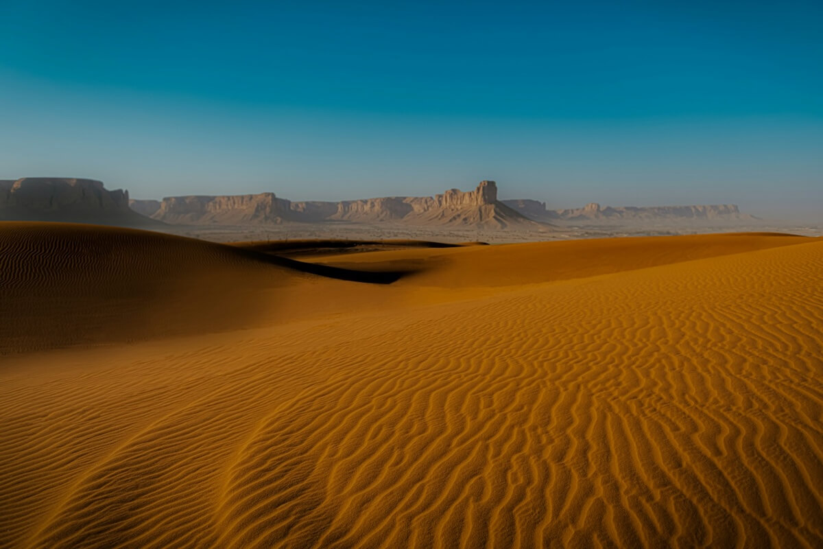 Red Sand Dunes in Saudi Arabia